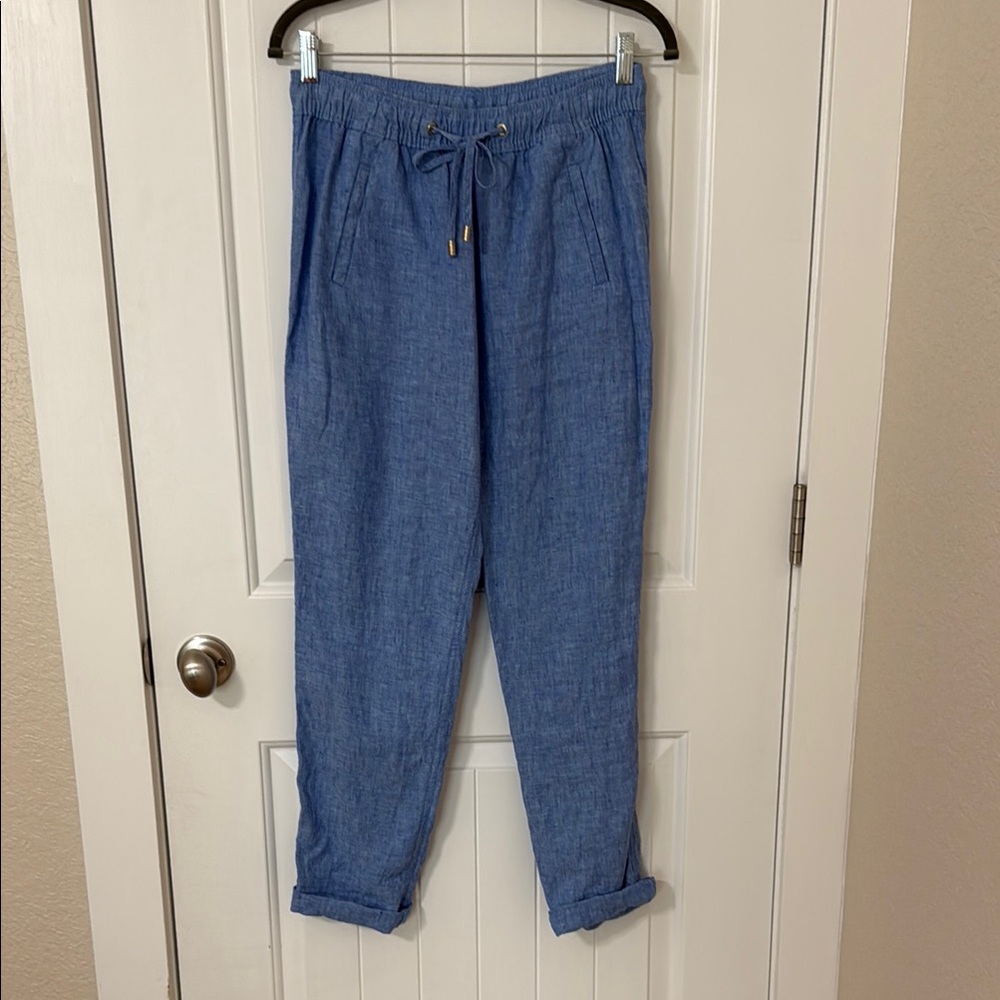 Lilly Pulitzer Blue Jogger Sweatpants Elastic Cuffs